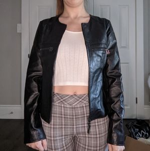 BB Dakota faux leather moto biker jacket